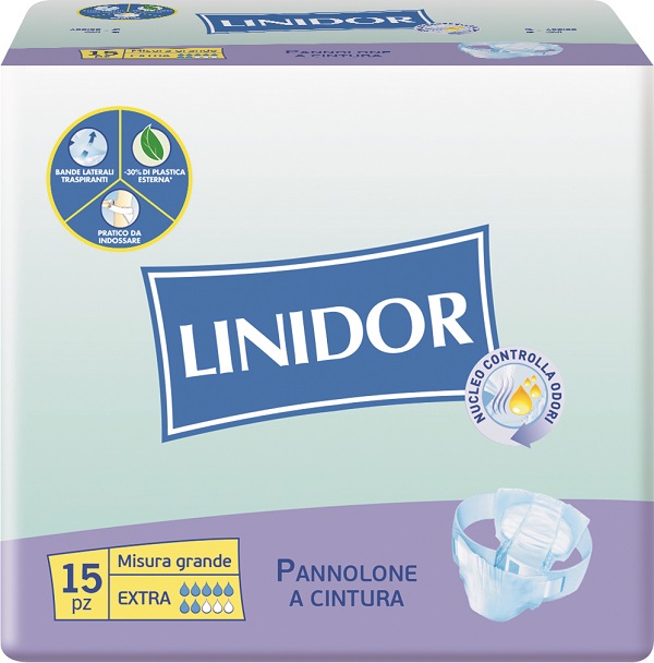PANNOLONE LINIDOR A CINTURA EXTRA MISURA GRANDE 15 PEZZI - Doctor Vinz
