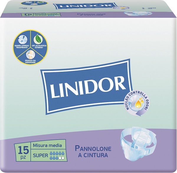 PANNOLONE LINIDOR SUPER PANNOLINO A CINTURA MM 15 PEZZI - Doctor Vinz