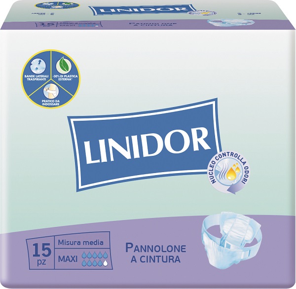 PANNOLONE LINIDOR A CINTURA MAXI MISURA MEDIA 15 PEZZI - Doctor Vinz