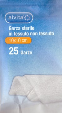 ALVITA GARZA STERILE IN TESSUTO NON TESSUTO 10X10CM 25 PEZZI - Doctor Vinz