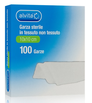 ALVITA GARZA STERILE IN TESSUTO NON TESSUTO 10X10CM 100 PEZZI - Doctor Vinz