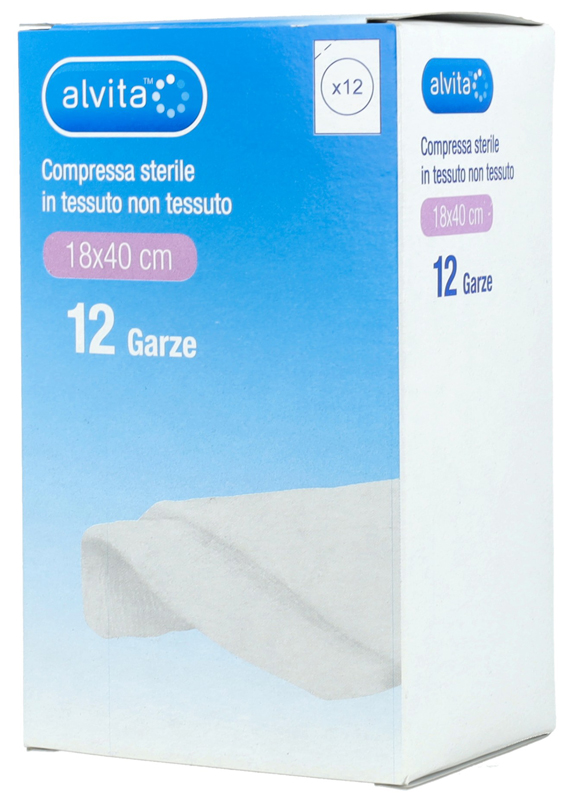 ALVITA GARZA STERILE IN TESSUTO NON TESSUTO 18X40CM 12 PEZZI - Doctor Vinz