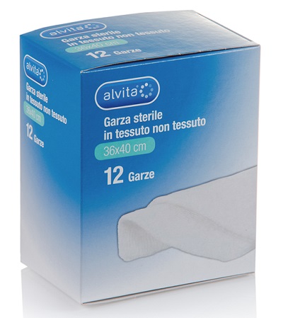 ALVITA GARZA STERILE IN TESSUTO NON TESSUTO 36X40CM 12 PEZZI - Doctor Vinz
