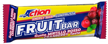 PROACTION FRUIT BAR BARRETTA ENERGETICA AL MIRTILLO ROSSO 40 G - Doctor Vinz