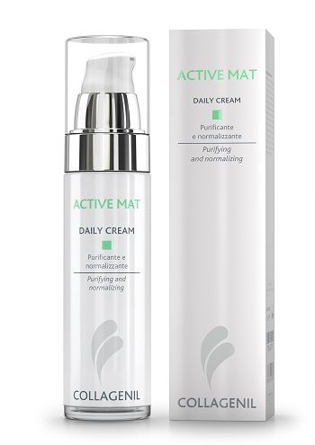 COLLAGENIL ACTIVE MAT DAILY CREAM SEBOREGOLATRICE/PURIFICANTE PER LA PELLE DEL VISO FLACONE 50 ML - Doctor Vinz