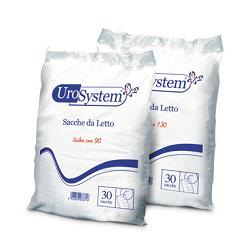 SACCA DI DRENAGGIO DA LETTO PER INCONTINENZA UROSYSTEM TUBO 90 CM SENZA SCARICO 30 PEZZI - Doctor Vinz