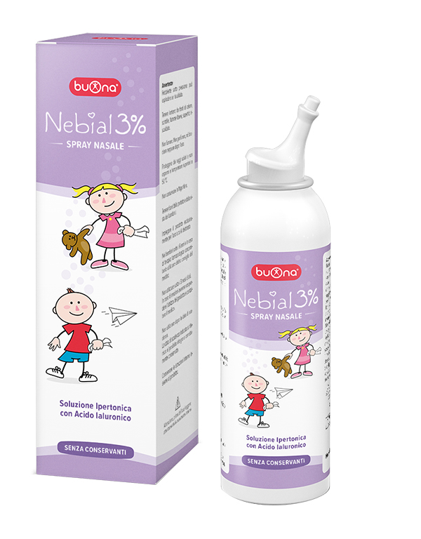 NEBIAL SOLUZIONE SALINA IPERTONICA DI SODIO CLORURO AL 3% CON ACIDO IALURONICO SPRAY NASALE 100 ML - Doctor Vinz