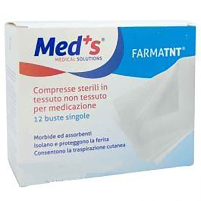 GARZA COMPRESSA MEDS TESSUTO NON TESSUTO 7,5X7,5 12 PEZZI PEEL OPEN - Doctor Vinz