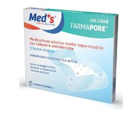 MEDICAZIONE MEDS PORE ADESIVA IMPERMEABILE 10X8CM 5 PEZZI - Doctor Vinz