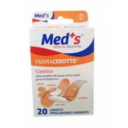 CEROTTO MEDS STRIP POLIURETANO IPOALLERGENICO CLASSICO ASSORTITI 20 PEZZI - Doctor Vinz