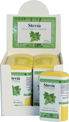 STEVIA EDULCORANTE 200 COMPRESSE DISPLAY CONTENENTE 14 DISPENSER - Doctor Vinz