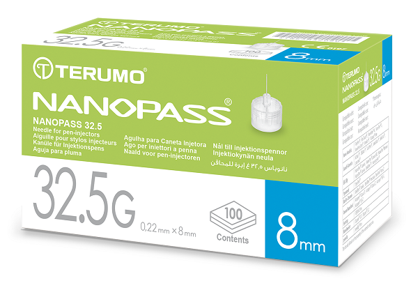 AGO PER PENNA DA INSULINA NANOPASS 32,5 GAUGE LUNGHEZZA 8 MM 100 PEZZI - Doctor Vinz