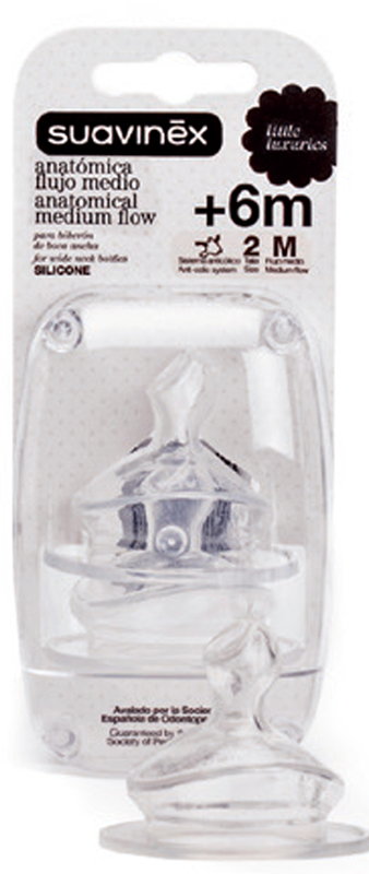 SUAVINEX LITTLE LUXURIES TETTARELLA IN SILICONE ANATOMICA 2M 2 PEZZI - Doctor Vinz