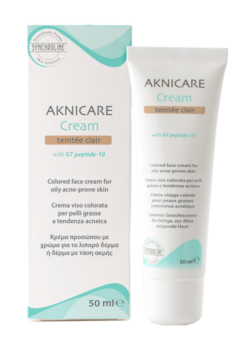 CREMA TRATTANTE COLORATA PER PELLE ACNEICA AKNICARE CREAM TEINTEE CLAIR TUBETTO 50 ML - Doctor Vinz
