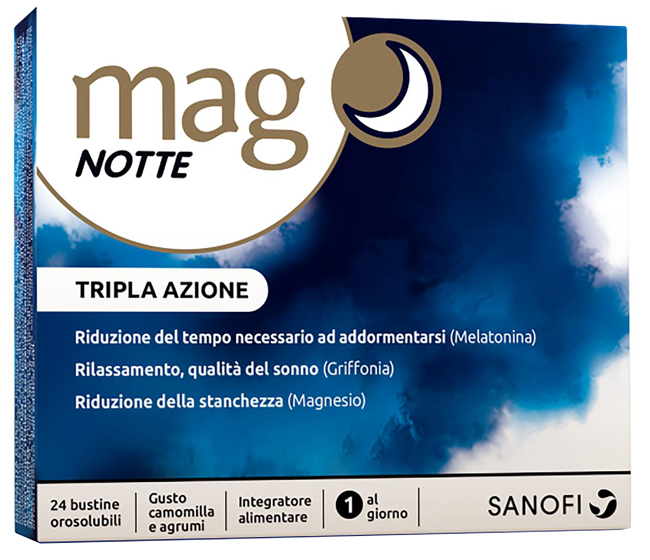 MAG NOTTE - INTEGRATORE ALIMENTARE - 24 BUSTINE OROSOLUBILI - Doctor Vinz