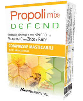 PROPOLI MIX DEFEND 30 COMPRESSE MASTICABILI GUSTO ARANCIA - Doctor Vinz