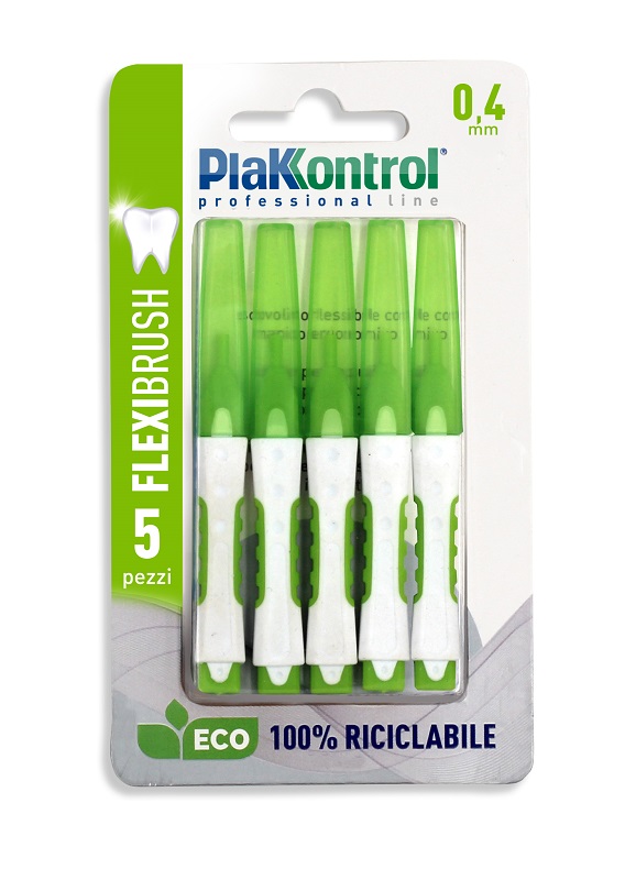 PLAKKONTROL SCOVOLINO INTERDENTALE FLEXI BRUSH04 BLISTER 5 PEZZI - Doctor Vinz