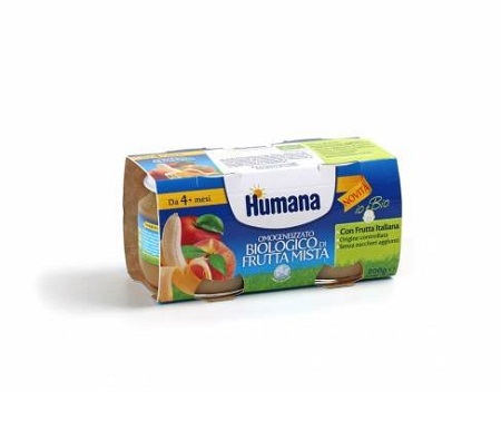 HUMANA OMOGENEIZZATO FRUTTA MISTA BIO 2 VASETTI 100 G - Doctor Vinz