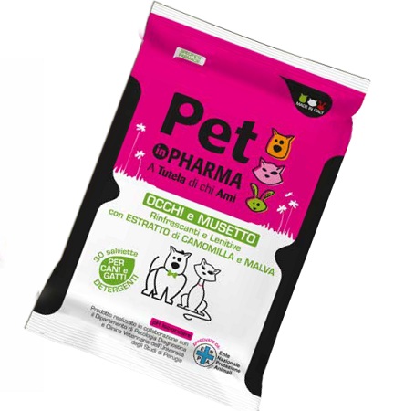 PET IN PHARMA SALVIETTINE OCCHI MUSO 30 PEZZI - Doctor Vinz