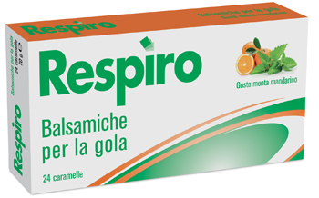 CARAMELLE BALSAMICHE PER LA GOLA RESPIRO GUSTO MENTA MANDARINO 24 PEZZI - Doctor Vinz