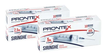 SIRINGA PRONTEX 2,5 ML AGO IND 10 PEZZI - Doctor Vinz