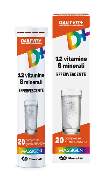 DAILYVIT+ 12 VITAMINE 8 MINERALI EFFERVESCENTE 20 COMPRESSE - Doctor Vinz