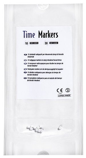 MARCATORE RADIOPACO IN GRANULI A BASE DI POLIPROPILENE FOOD GRADE E BARIO SOLFATO FU TIME-MARKERS PER RILEVAMENTO TEMPO DI TRANSITO INTESTINALE BUSTA DA 10 CILINDRETTI 20 PEZZI - Doctor Vinz
