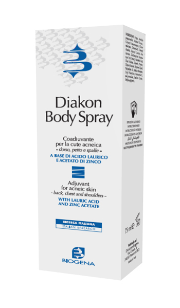 DIAKON BODY SPRAY COADIUVANTE CUTE ACNEICA DORSO PETTO E SPALLE 75 ML - Doctor Vinz
