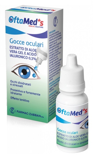 OFTAMED'S GOCCE OCULARI OCCHI DISIDRATATI E STRESSATI ESTRATTO ALOE VERA GEL E ACIDO IALURONICO 0,3% 10 ML - Doctor Vinz