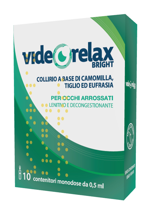 COLLIRIO LENITIVO DECONGESTIONANTE VIDEORELAX BRIGHT MONODOSE 0,5 ML 10 PEZZI - Doctor Vinz