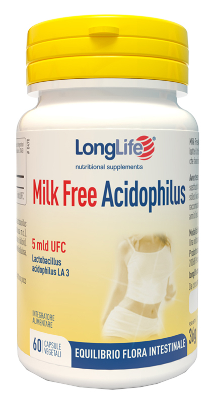 LONGLIFE MILK FREE ACIDOPHILUS 60 CAPSULE VEGETALI - Doctor Vinz