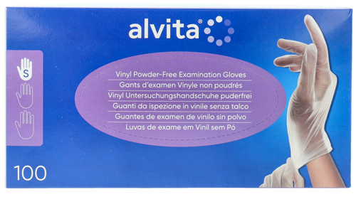 GUANTI DA ISPEZIONE ALVITA IN VINILE SENZA TALCO S 100 PEZZI - Doctor Vinz