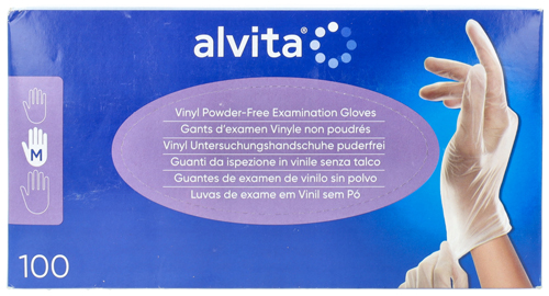 GUANTI DA ISPEZIONE ALVITA IN VINILE SENZA TALCO M 100 PEZZI - Doctor Vinz