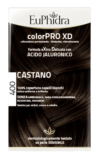 EUPHIDRA COLORPRO XD 400 CASTANO GEL COLORANTE CAPELLI IN FLACONE + ATTIVANTE + BALSAMO + GUANTI - Doctor Vinz