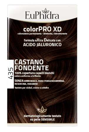 EUPHIDRA COLORPRO XD 435 CASTANO FONDENTE GEL COLORANTE CAPELLI IN FLACONE + ATTIVANTE + BALSAMO + GUANTI - Doctor Vinz