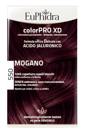 EUPHIDRA COLORPRO XD 550 MOGANO GEL COLORANTE CAPELLI IN FLACONE + ATTIVANTE + BALSAMO + GUANTI - Doctor Vinz