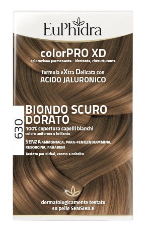 EUPHIDRA COLORPRO XD 630 BIONDO SCURO DORATO GEL COLORANTE CAPELLI IN FLACONE + ATTIVANTE + BALSAMO + GUANTI - Doctor Vinz