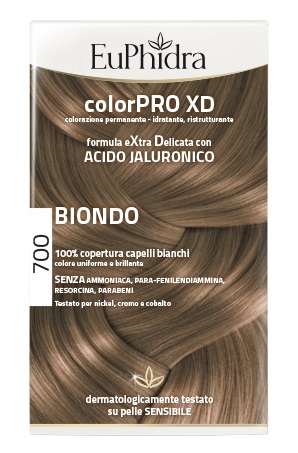 EUPHIDRA COLORPRO XD 700 BIONDO GEL COLORANTE CAPELLI IN FLACONE + ATTIVANTE + BALSAMO + GUANTI - Doctor Vinz