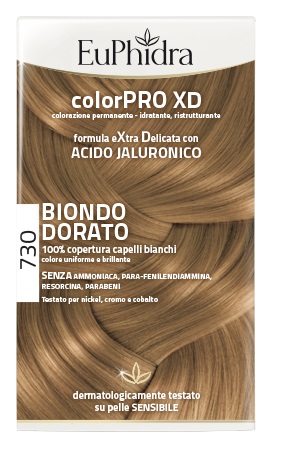 EUPHIDRA COLORPRO XD 730 BIONDO DORATO GEL COLORANTE CAPELLI IN FLACONE + ATTIVANTE + BALSAMO + GUANTI - Doctor Vinz