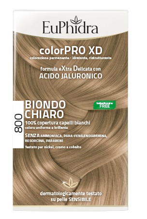 EUPHIDRA COLORPRO XD 800 BIONDO CHIARO GEL COLORANTE CAPELLI IN FLACONE + ATTIVANTE + BALSAMO + GUANTI - Doctor Vinz