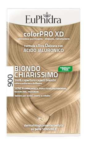 EUPHIDRA COLORPRO XD 900 BIONDO CHIARISSIMO GEL COLORANTE CAPELLI IN FLACONE + ATTIVANTE + BALSAMO + GUANTI - Doctor Vinz