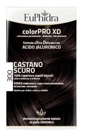 EUPHIDRA COLORPRO XD 300 CASTANO SCURO GEL COLORANTE CAPELLI IN FLACONE + ATTIVANTE + BALSAMO + GUANTI - Doctor Vinz