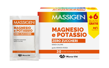 MASSIGEN MAGNESIO E POTASSIO ZERO ZUCCHERI 24 BUSTINE + 6 GRATIS - Doctor Vinz