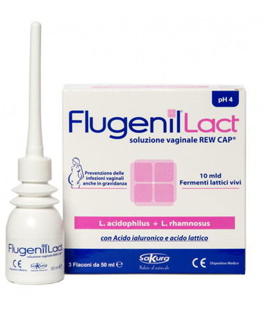 FLUGENIL LACT SOLUZIONE VAGINALE INTERNA A BASE DI FERMENTI LATTICI 3 FLACONI DA 50 ML + 3 APPLICATORI MONOUSO - Doctor Vinz