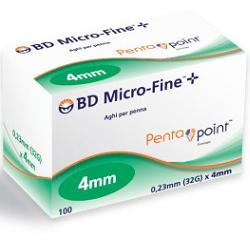 AGO PER PENNA DA INSULINA BD MICROFINE PENTAPOINT GAUGE 32 4 MM 100 PEZZI - Doctor Vinz