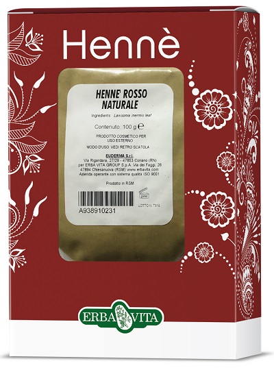 HENNE COLORANTE CAPELLI ROSSO NATURALE 100 G - Doctor Vinz