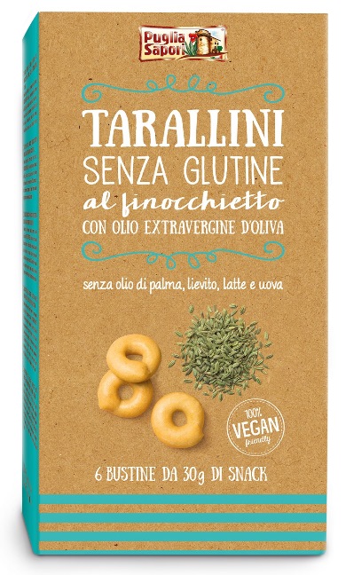 PUGLIA SAPORI TARALLINI AL FINOCCHIETTO CON OLIO EXTRAVERGINE DI OLIVA 180 G - Doctor Vinz