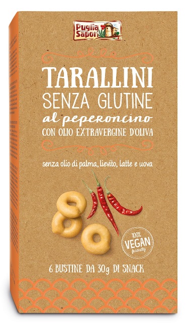 PUGLIA SAPORI TARALLINI AL PEPERONCINO CON OLIO EXTRAVERGINE DI OLIVA 180 G - Doctor Vinz