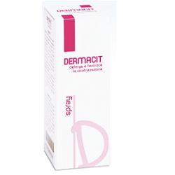 DERMACIT SPRAY FLACONE CILINDRICO IN PE BIANCO CON TASTO EROGATORE SPRAY IN PP BIANCO E CAPPUCCIO SALVATASTO TRASPARENTE,DISPOSITIVO MEDICO 1 PZ - Doctor Vinz