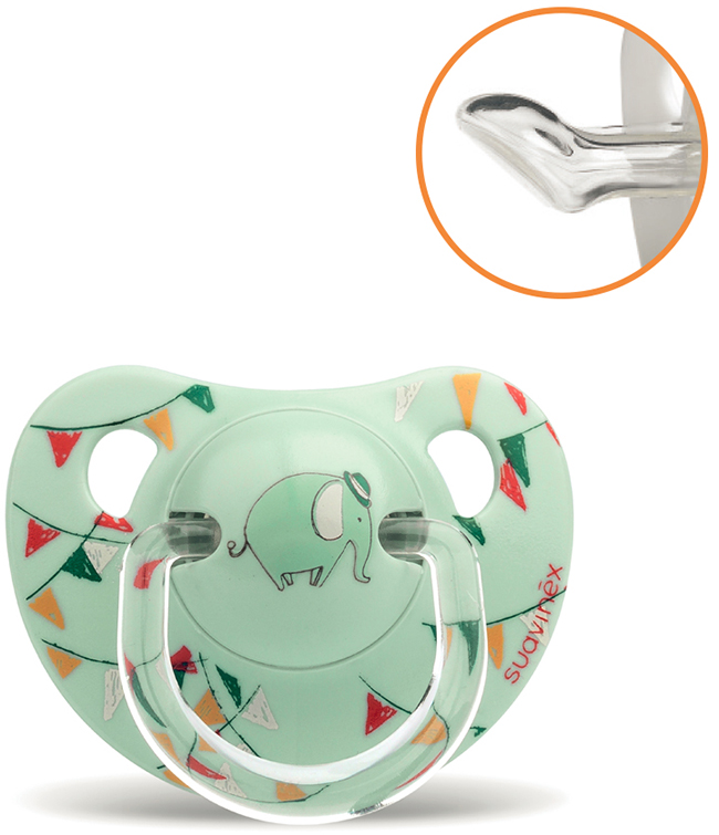 SUAVINEX SUCCHIETTO ANATOMICO S 6/18 MESI ELEFANTE VERDE - Doctor Vinz